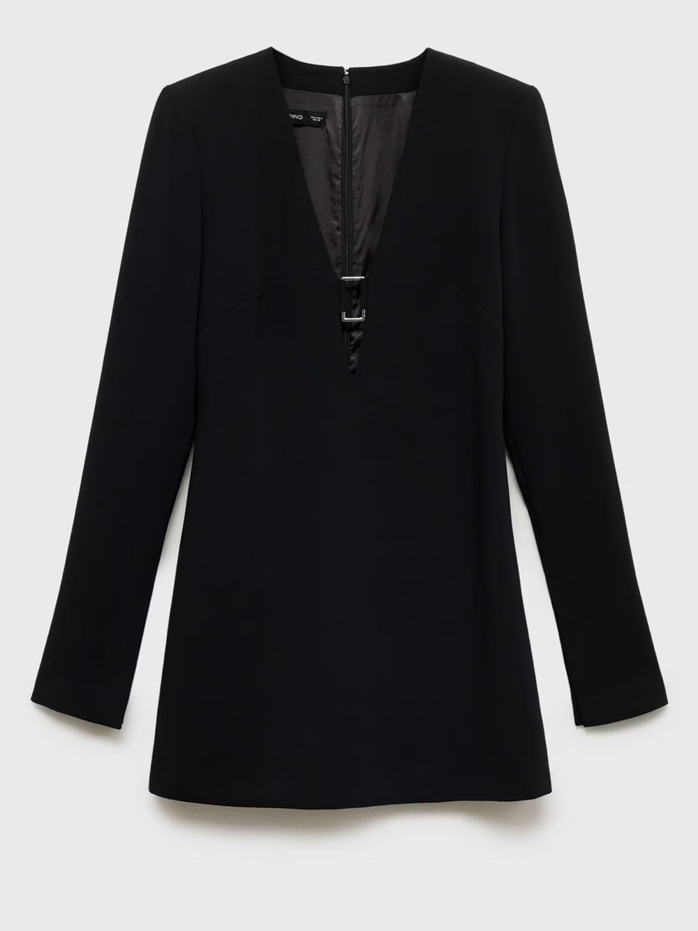 Mango Black Dress with Back Zip Detail